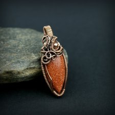 Piasek pustyni wisiorek wire wrapping