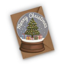 KARTKA ŚWIĄTECZNA- ŚWIĄTECZNA KULA MERRY CHRISTMAS