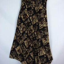 Anokhi Handworks trapezowa kopertowa spódnica vintage / S