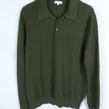 REISS cienki sweterek polo bawełna / XL