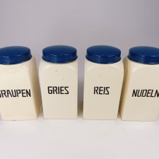 Zestaw ceramicznych pojemników, vintage