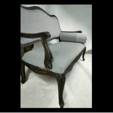 kanapa sofa stylizowana cottagecore vintage po renowacji gray