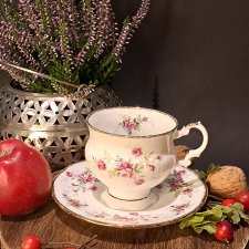 Elizabethan Fine Bone China filiżanka i spodek wzór Rosamond