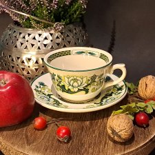 Angielska Ceramika filiżanka i spodek Dynasty Collection wzór Jade