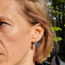 Kolczyki  listki wiszące