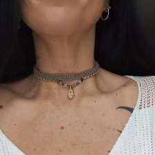 Choker z turmalinami