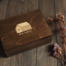 Pudełko personalizowane na zdjęcia ślubne 10x15 cm, kolor do wyboru + grawer