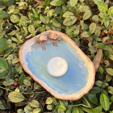 Miska "Baśniowa wioska" – ręcznie wykonana ceramiczna miseczka na biżuterię lub świece