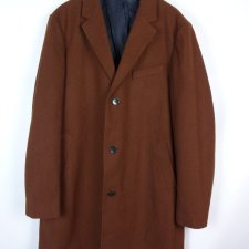 John Lewis męski flauszowy płaszcz wełna / 46R - XXL