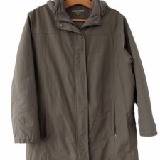 Kurtka przejściowa khaki ocieplana parka vintage Nuage plus size