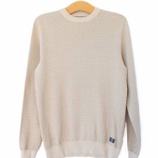 Sweter vintage bawełna Jack&Jones beżowy