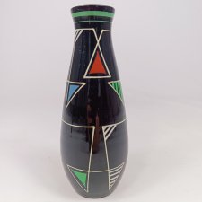 Szklany wazon VEB Kunstglas Wasungen, lata 60.