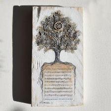 Drzewo nadziei III obraz malowany na desce