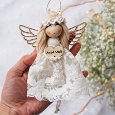 Makramowy Anioł Stróż na prezent | Pakowanie gratis