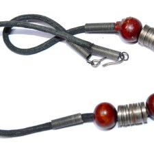 Koraliki na rzemyku boho hippie choker