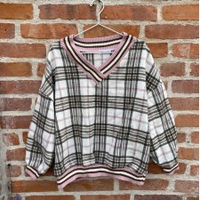 K.S BE YOUR STYLE - bluza OVERSIZE w kratę - 36