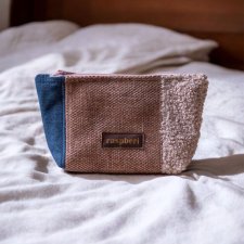 Patchworkowa kosmetyczka MIDI pudrowy róż