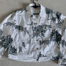 Vintage  Betty Barclay kurtka jeansowa bawełniana  zwierzęcy wzór  S