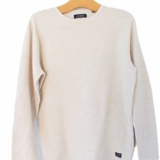 Sweter vintage bawełna Jack&Jones beżowy