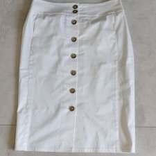Vintage prosta spódnica  midi zapinana na guziki  L