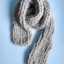 100% WELNA szalik w grubym splocie CHUNKY