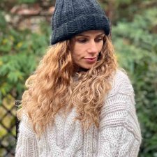 100% MERINO czapka w grubym splocie CHUNKY
