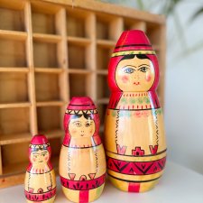 Matrioszka drewniana ręcznie malowana