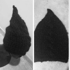 black z dziubkiem moher cotton