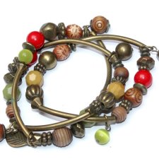 Bransoletki etno boho hippie na gumce 3szt