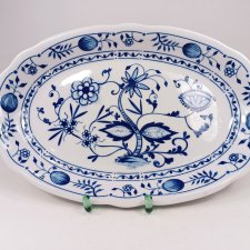 Porcelanowa patera Kahla, wzór cebulowy lata 70.