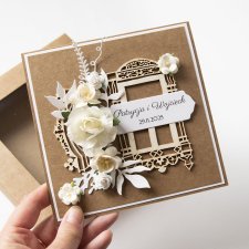 Kartka pamiątka ślubna w komplecie z pudełkiem personalizacja
