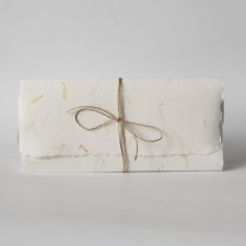 Naturalna kartka ślubna minimalistyczna papier czerpany