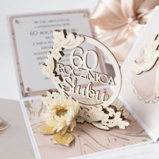 60 rocznica ślubu, diamentowe gody, exploding box, kartka 3d
