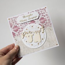 Pamiątka Chrztu Świętego kartka na chrzest chrzciny