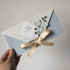 Kartka świąteczna ręcznie robiona folder na pieniądze