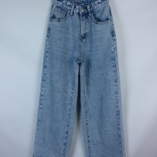 spodnie dżins straight jeans proste wysoki stan / XXS