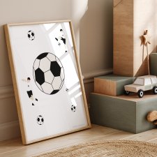 PLAKAT dla dzieci Piłka nożna-White Soccer