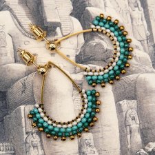 Kolczyki z drobnymi koralikami "Karnak"