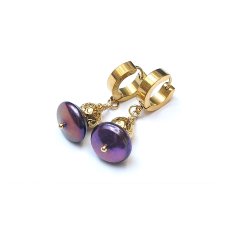Pearls /violet/ 17.10.25 - kolczyki