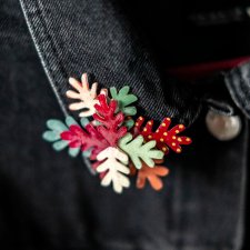 Przypinka  kształty w kolorach jesieni