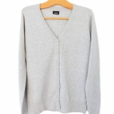 Kardigan szary vintage bawełna Cubus sweter bawełniany