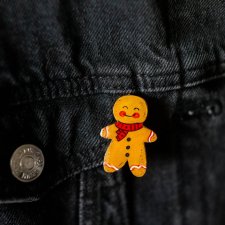 Mała świąteczna przypinka Pan Ciastek