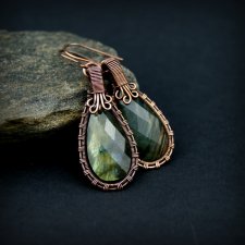 Kolczyki z labradorytem