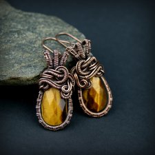 Kolczyki z tygrysim okiem