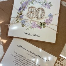 Ręcznie robiona kartka na urodziny na 80 urodziny KU80-029