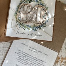 Ręcznie robiona kartka na urodziny na 80 urodziny KU80-754