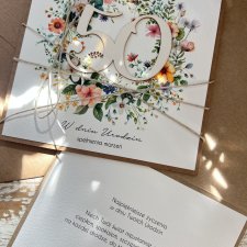 Ręcznie robiona kartka na urodziny na 50 urodziny KU50-356