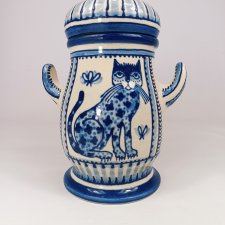 Ceramiczny, kuchenny pojemnik, vintage