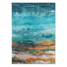Blue lagoon 10 obraz abstrakcyjny nowoczesna abstrakcja do salonu