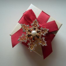 BROSZKA ŚNIEŻYNKA ŚWIĘTA BOŻE NARODZENIE